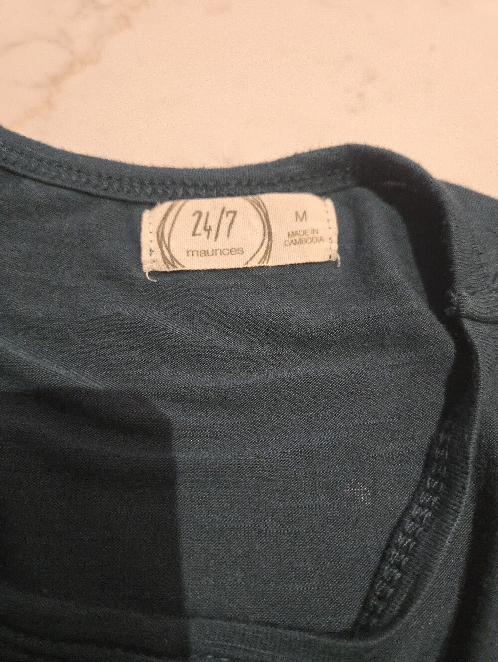 Maurices 24/7 Teal Criss Cross Tank Top Medium - Picture 3 of 3